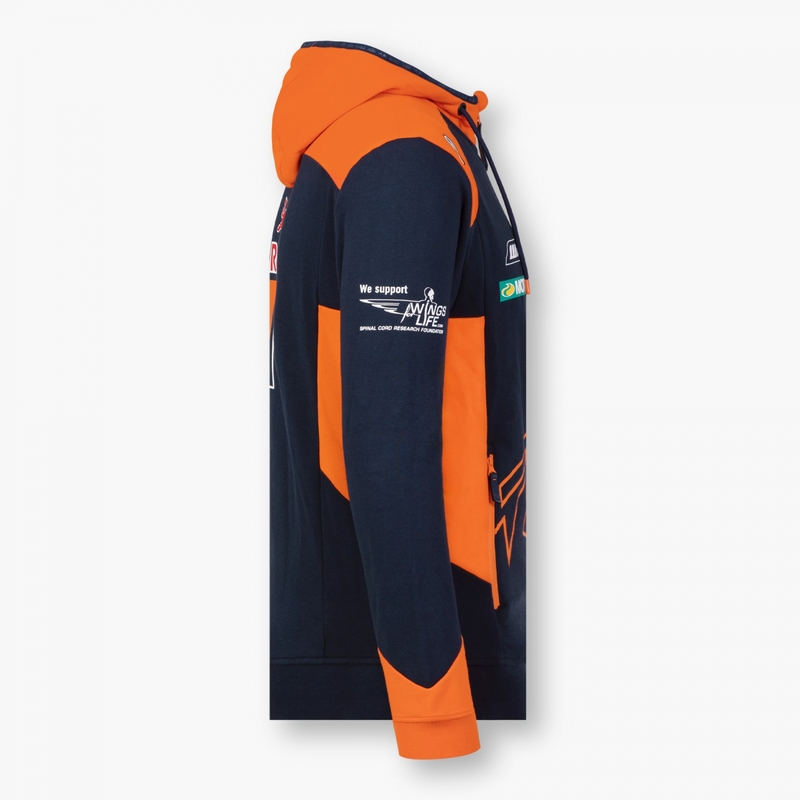 Dětská mikina KTM Red Bull Racing Zip modro-oranžová
