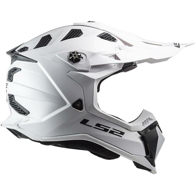 Motokrosová přilba LS2 MX700 Subverter Single Mono bílá lesklá