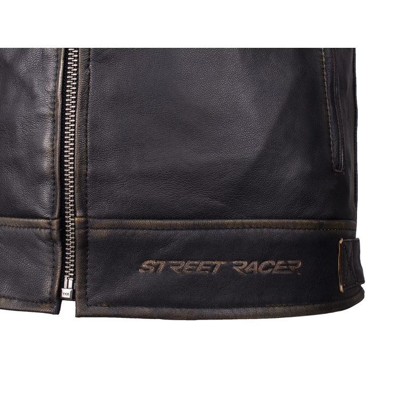 Street Racer Tribe Ретро кафяво яке за мотоциклет