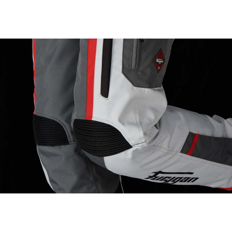Дамски панталони за мотоциклетизъм Furygan Apalaches Black-Red-White-Grey разпродажба