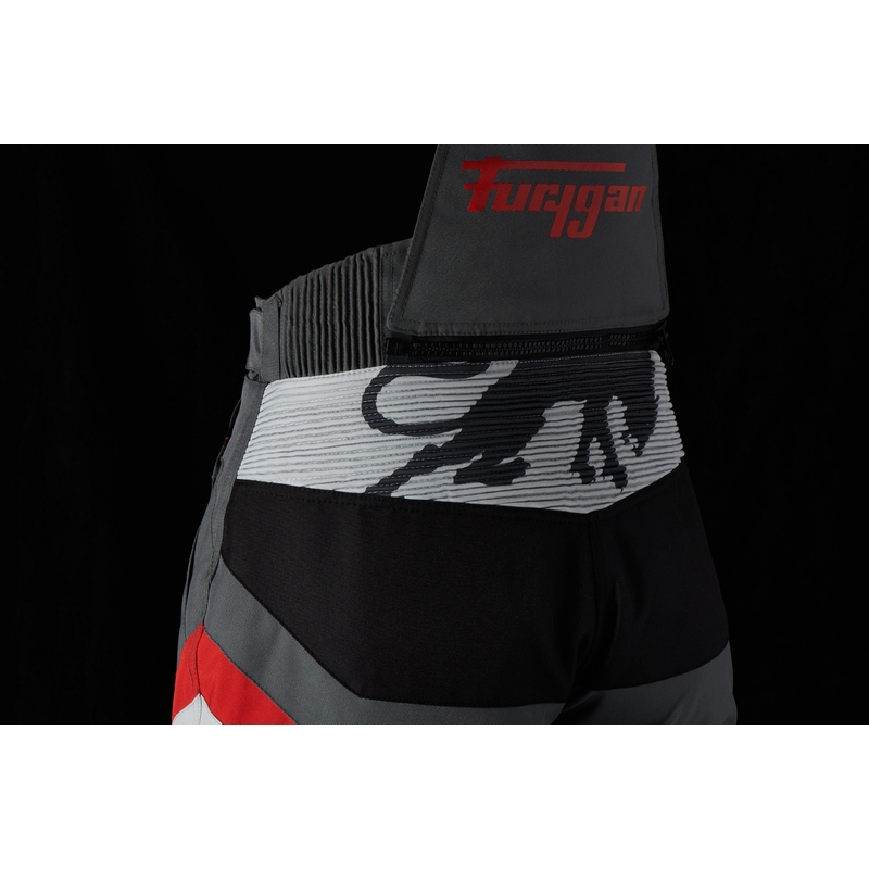 Дамски панталони за мотоциклетизъм Furygan Apalaches Black-Red-White-Grey разпродажба