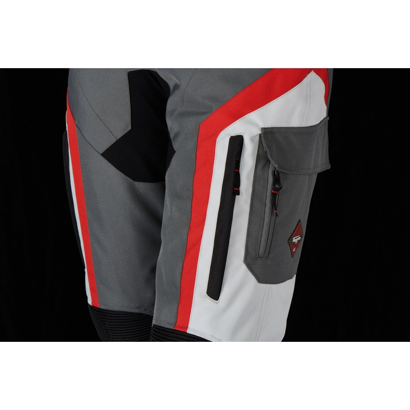 Дамски панталони за мотоциклетизъм Furygan Apalaches Black-Red-White-Grey разпродажба