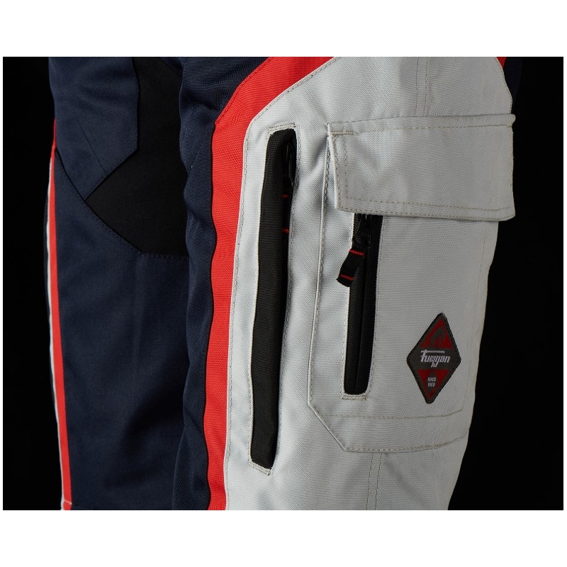 Дамски панталони за мотоциклетизъм Furygan Apalaches Black-Red-White-Blue разпродажба