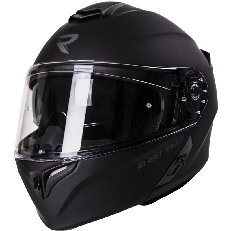 Мотоциклетна каска Street Racer Ranger black matt flip-up