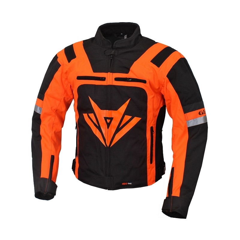 Bunda na motorku Gear černo-oranžová výprodej