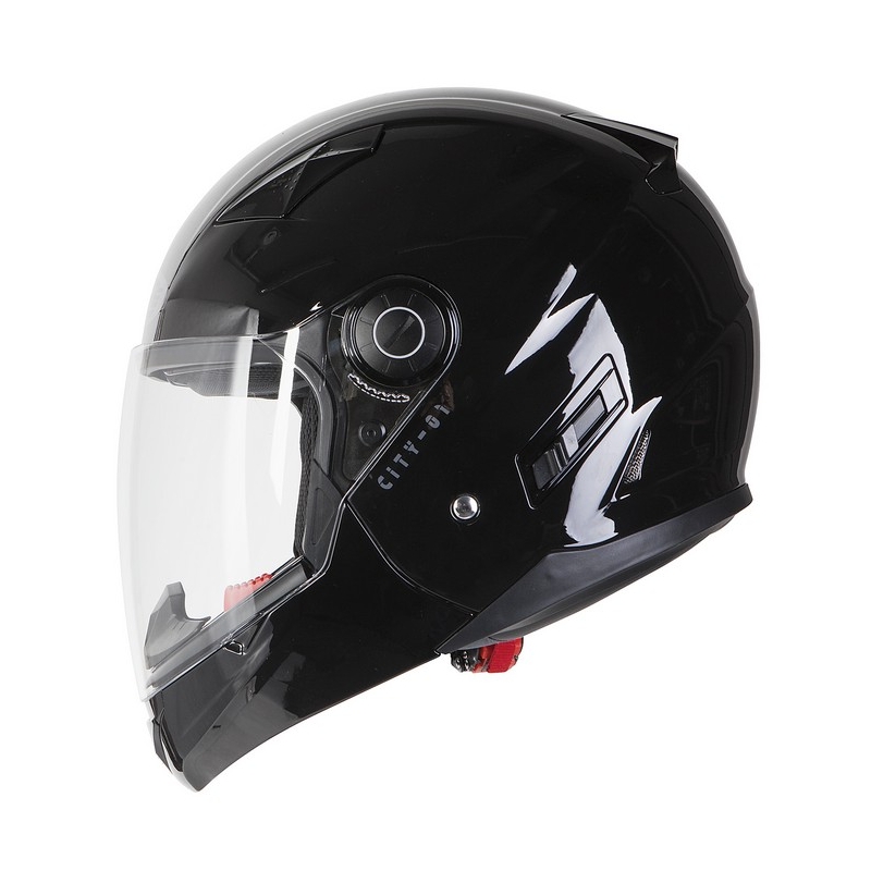 Moto přilba Ozone City-01 s odnímatelnou bradou černá lesklá výprodej