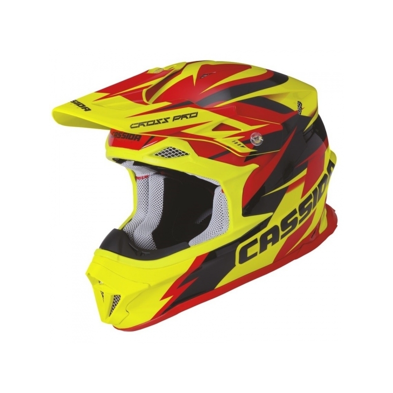 Motokrosová přilba Cassida Cross Pro - červeno/žluto/černá výprodej