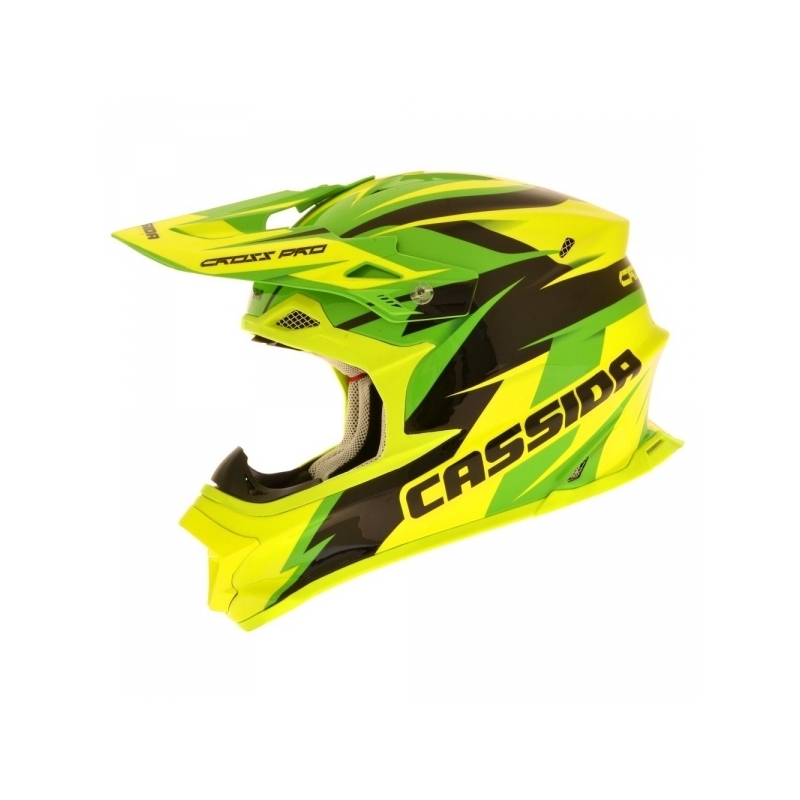 Motokrosová přilba Cassida Cross Pro - zeleno/žluto/černá