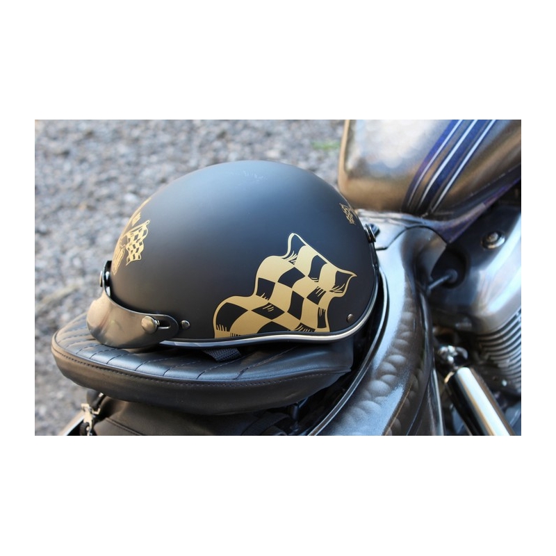 Přilba na motorku braincap RSA Flag černá matná