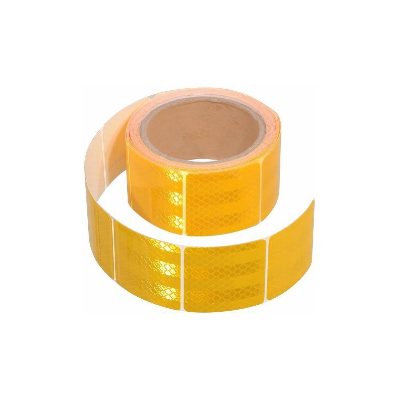 Samolepící páska reflexní dělená 1m x 5cm žlutá