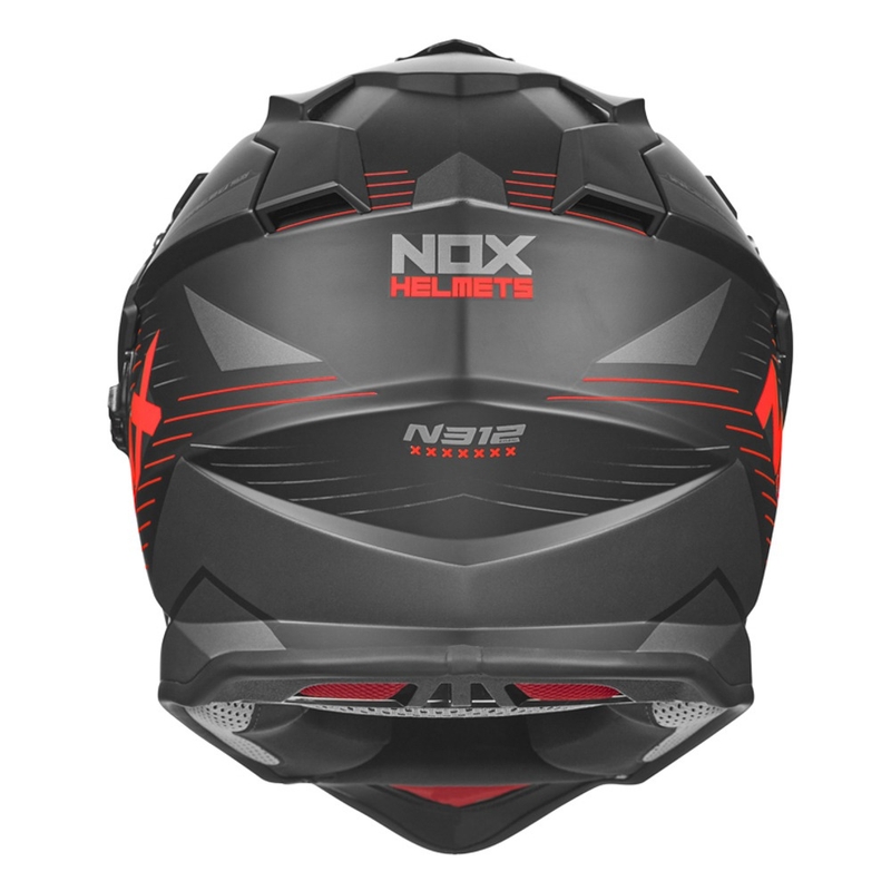 Enduro přilba NOX N312 EXTEND 2022 černo-šedo-červená výprodej