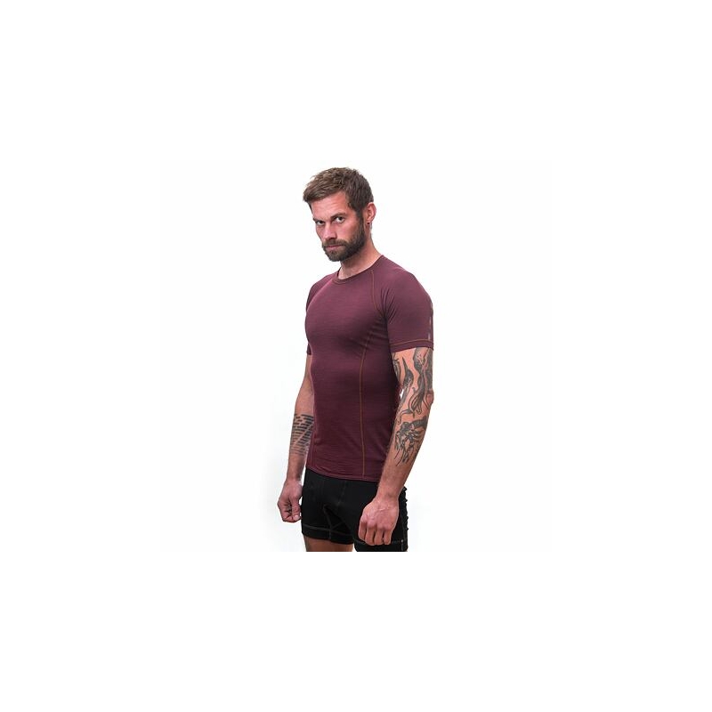 Pánské triko Sensor Merino Air vínové výprodej