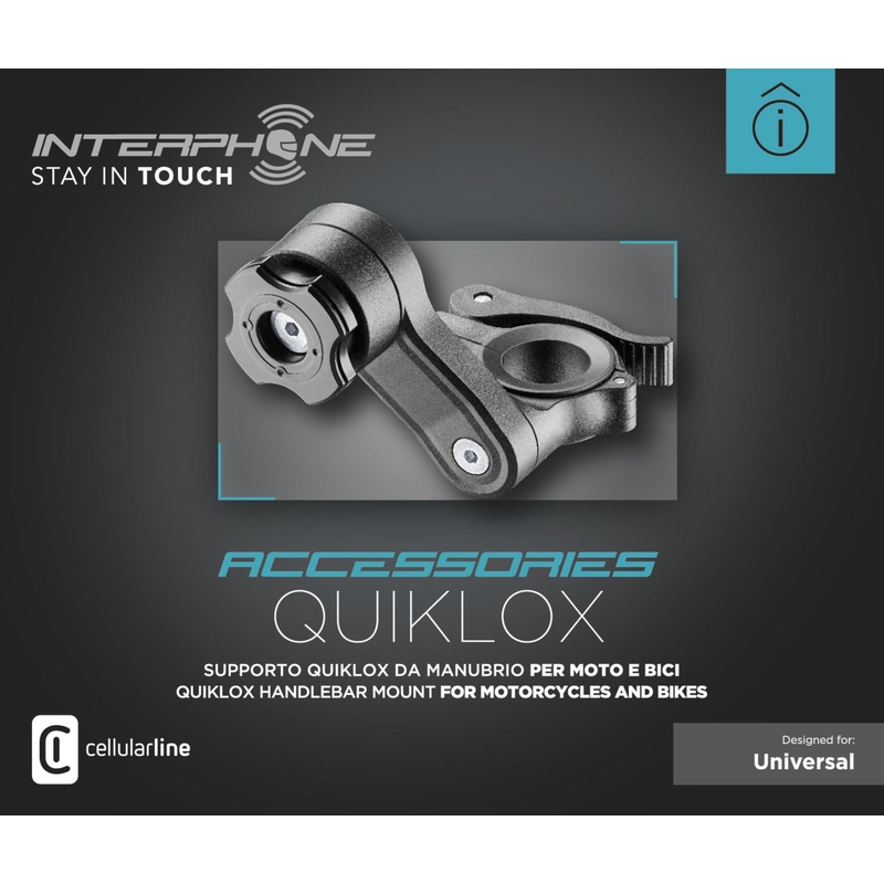 Interphone Quiklox бързо освобождаване на кормилото, черен