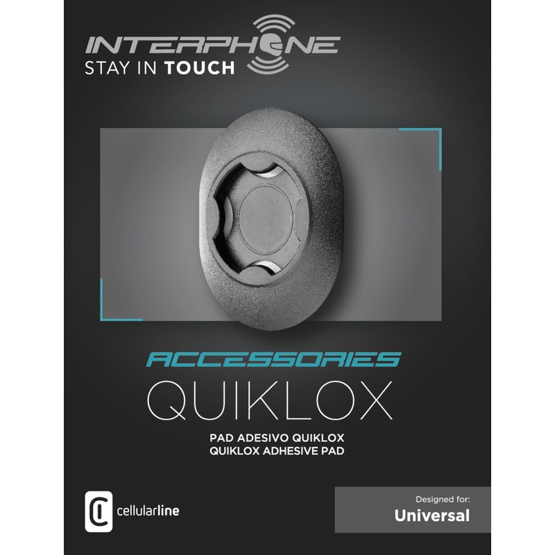 Interphone SMQUIKLOXPAD лепяща основа за QUIKLOX държачи черна
