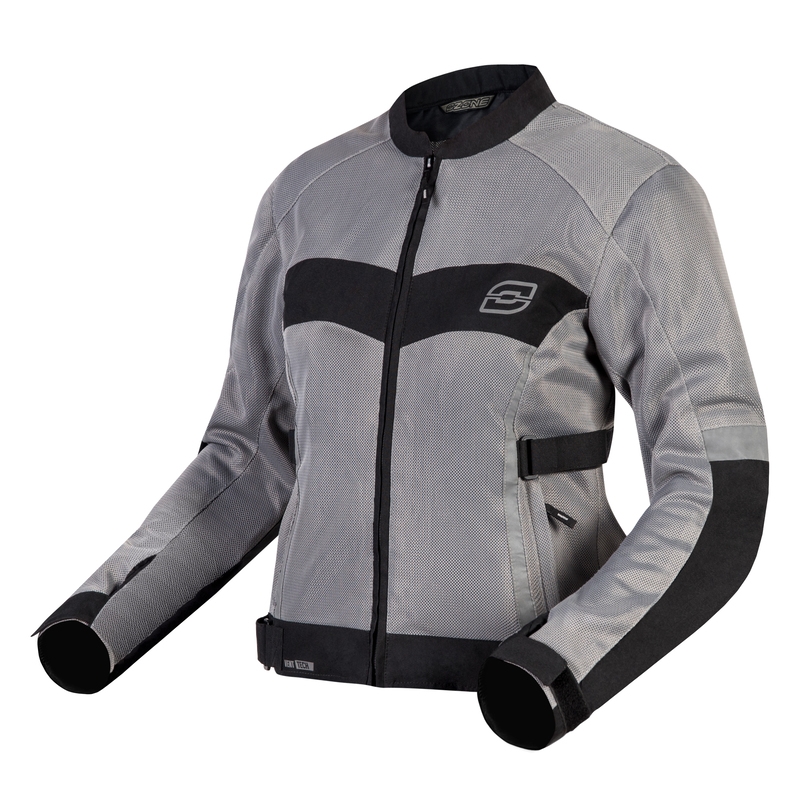 Мотоциклетно яке Ozone Dart Silver and Black за жени