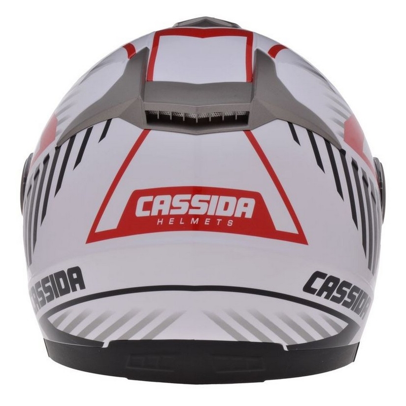 Каска за мотоциклет Cassida Magnum черно-бяло-червена
