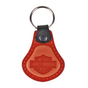 Кожен ключодържател Harley Davidson оранжев