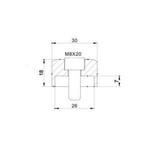 Adaptér na zpětné zrcátko PUIG ADAPTER REAR MIRROR HI-TECH IV MOD. KAWASAKI černý to bar end