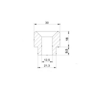 Adaptér na zpětné zrcátko PUIG ADAPTER REAR MIRROR HI-TECH IV BMW F800R 09'-15' černý to bar end