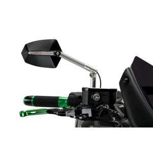 Zpětné zrcátko PUIG GTI eloxovaný hliník / černá pravý