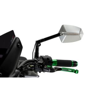 Zpětné zrcátko PUIG GTI černá / eloxovaný hliník levý