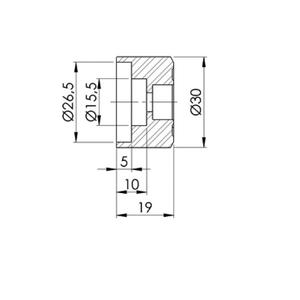 Adaptér na zpětné zrcátko PUIG ADAPTER REAR MIRROR HI-TECH IV/MP/TRACKER SPORTST černý to bar end