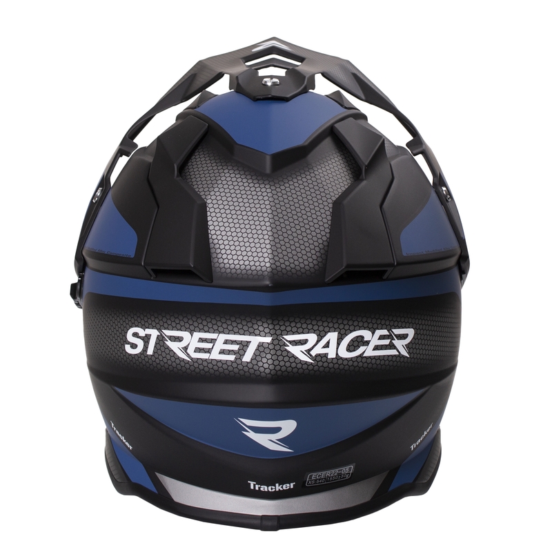 Каска за ендуро Street Racer Tracker черно-синя