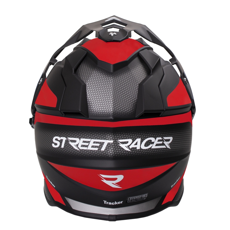 Каска за ендуро Street Racer Tracker черно-червена