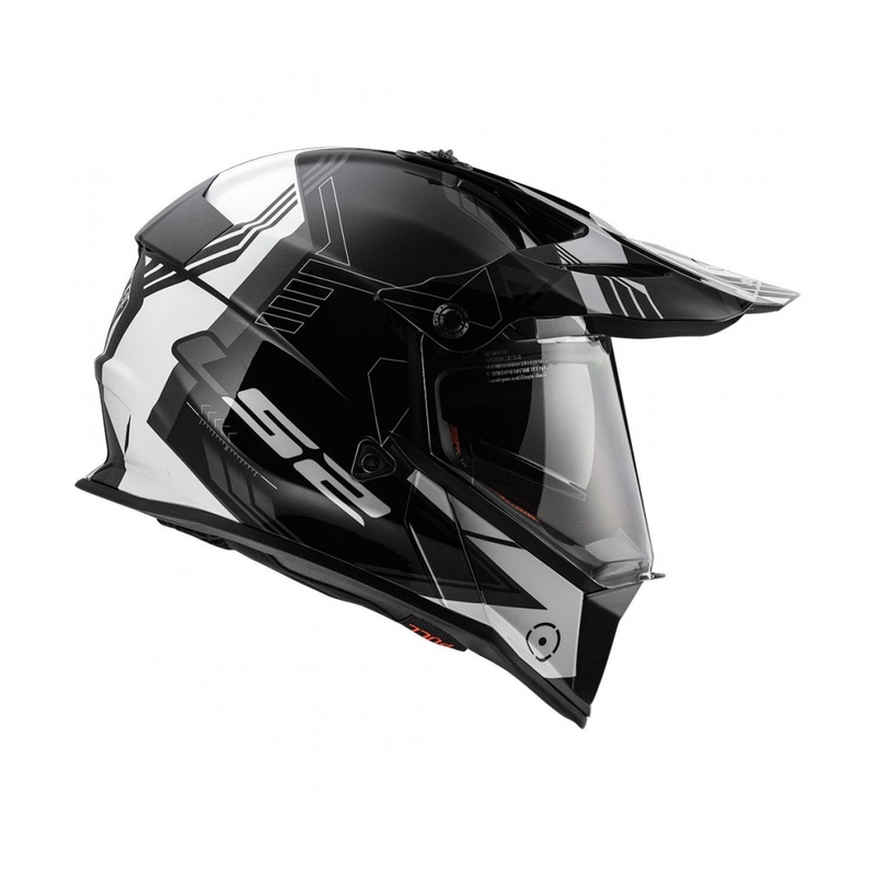 Enduro přilba LS2 MX436 Pioneer Trigger černo-bílo-titanová