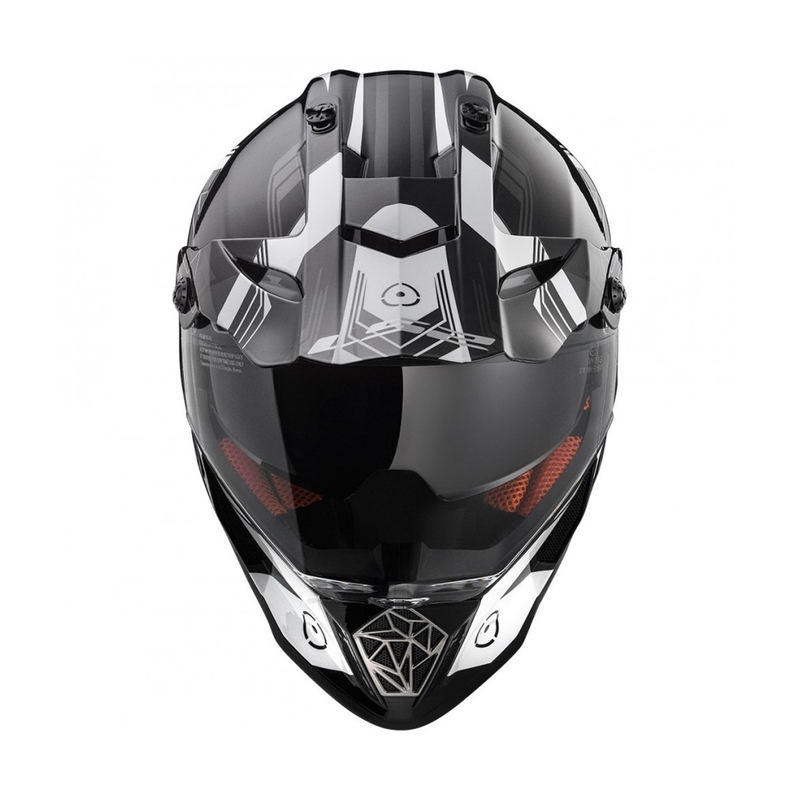 Enduro přilba LS2 MX436 Pioneer Trigger černo-bílo-titanová