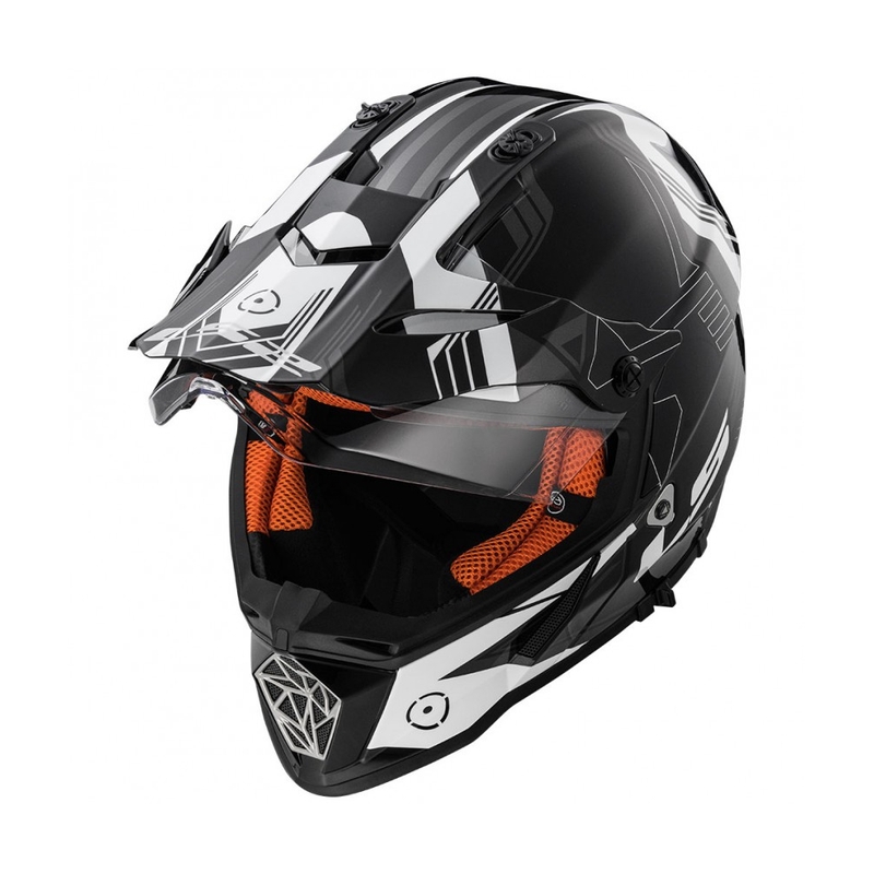 Enduro přilba LS2 MX436 Pioneer Trigger černo-bílo-titanová