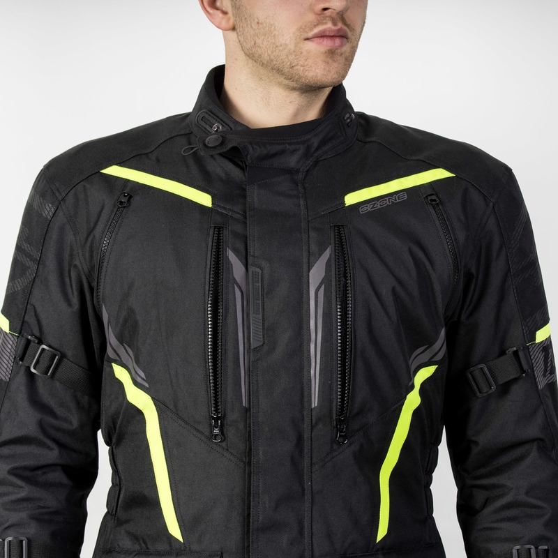 Мотоциклетно яке Ozone Tour III black-anthracite-fluo yellow