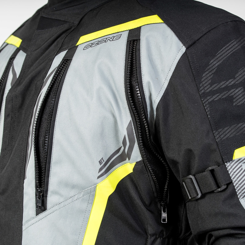 Мотоциклетно яке Ozone Tour III black-grey-fluo yellow