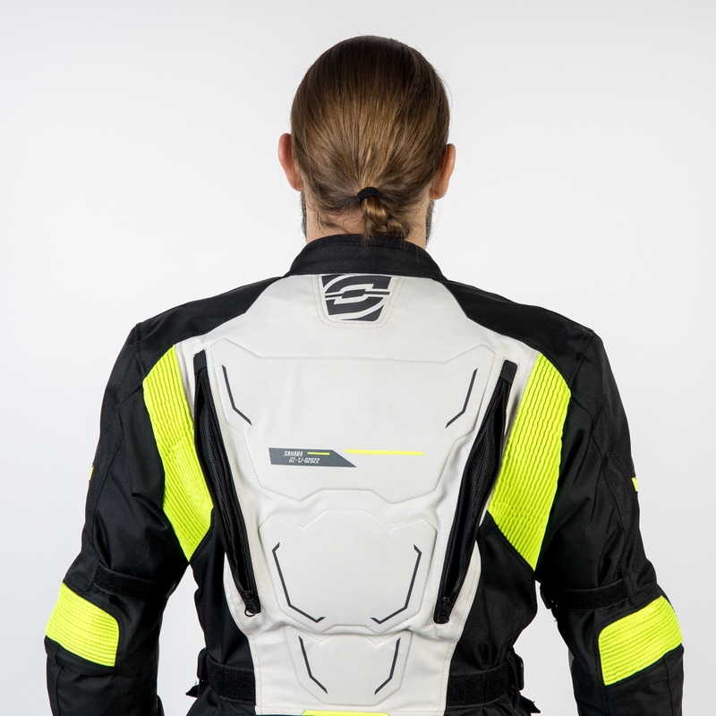 Мотоциклетно яке Ozone Sahara black-grey-fluo yellow разпродажба