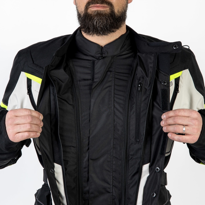 Мотоциклетно яке Ozone Sahara black-grey-fluo yellow разпродажба