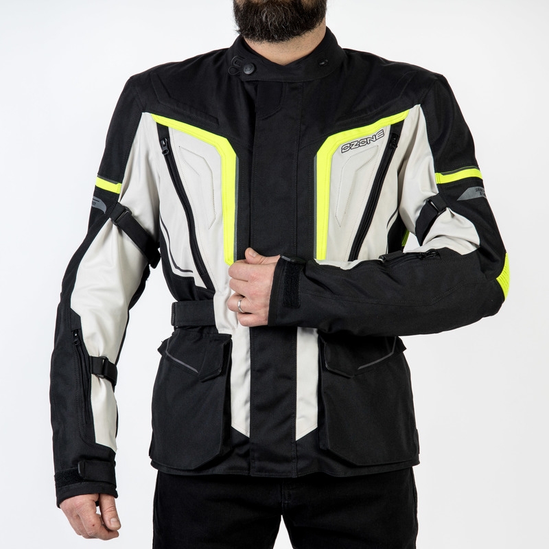 Мотоциклетно яке Ozone Sahara black-grey-fluo yellow разпродажба