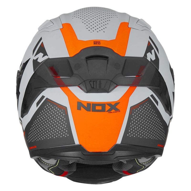 Integrální přilba na motorku NOX N303-S Neo šedo-fluo oranžová výprodej