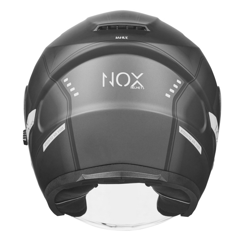 Otevřená přilba na motorku NOX N128 Krill černo-bílá