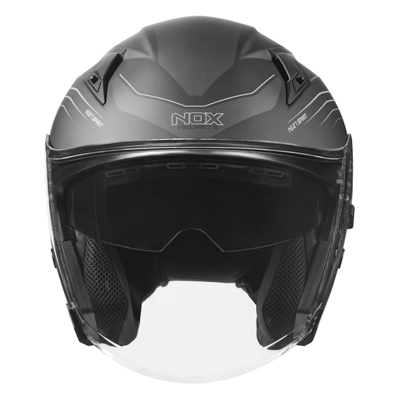 Otevřená přilba na motorku NOX N128 Spirit černo-titanová