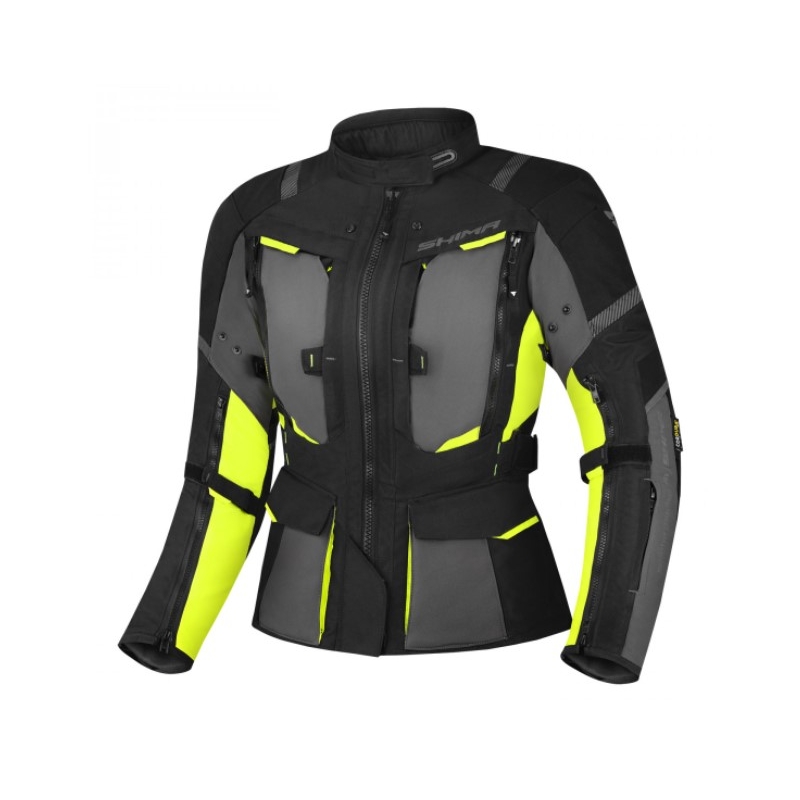Мотоциклетно яке Shima Hero 2.0 Black-Gray-Fluo Yellow за жени