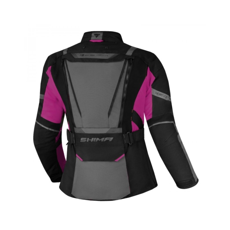 Shima Hero 2.0 дамско яке за мотоциклет Black-Grey-Pink