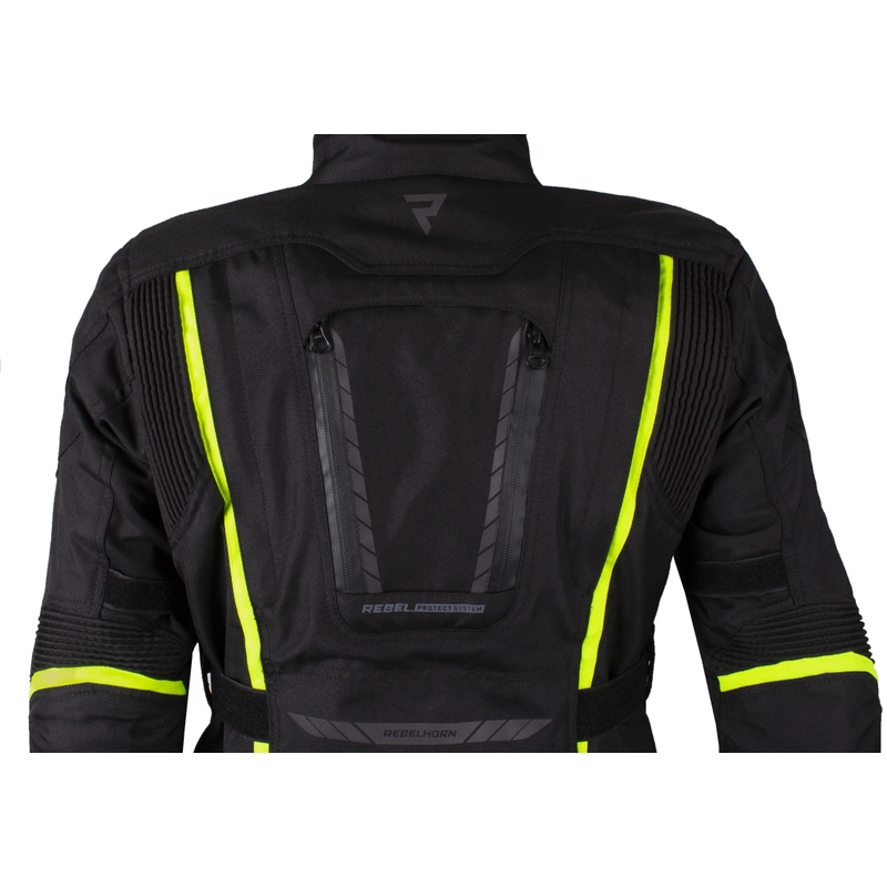 Дамско мото яке Rebelhorn Hiker III black-fluo yellow разпродажба