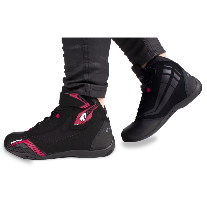 Дамски мотоциклетни ботуши Forma Genesis Black and Pink