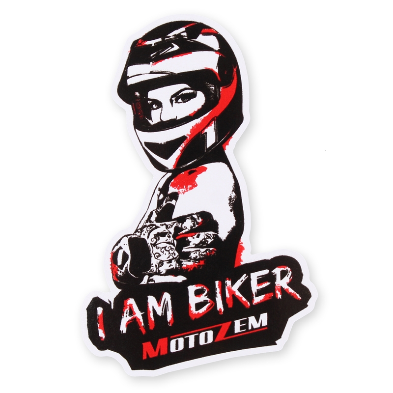 MotoZem I Am Biker Стикер - Жена