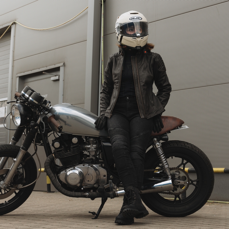 Dámská bunda na motorku Rebelhorn Impala Vintage hnědá