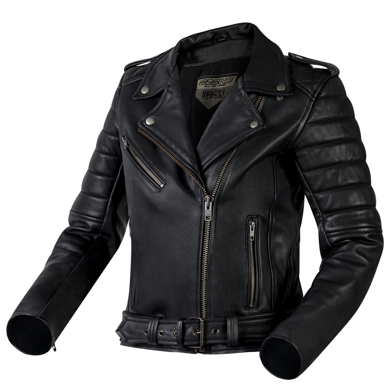 Дамско яке Ozone Ramones Modern Black за мотоциклетизъм разпродажба