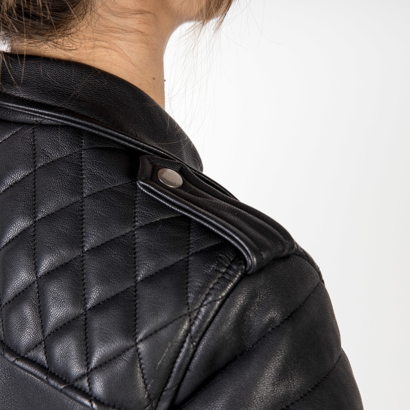 Дамско яке Ozone Ramones Modern Black за мотоциклетизъм разпродажба