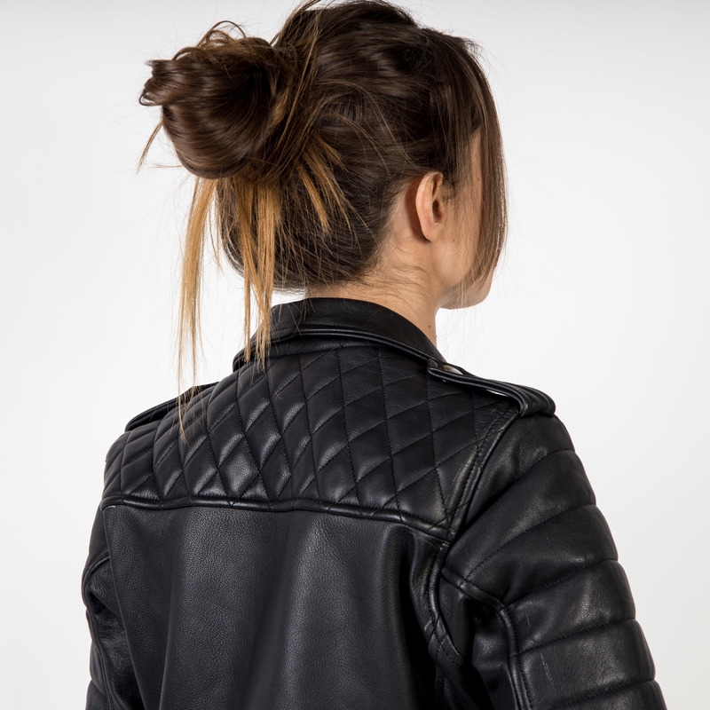 Дамско яке Ozone Ramones Modern Black за мотоциклетизъм разпродажба