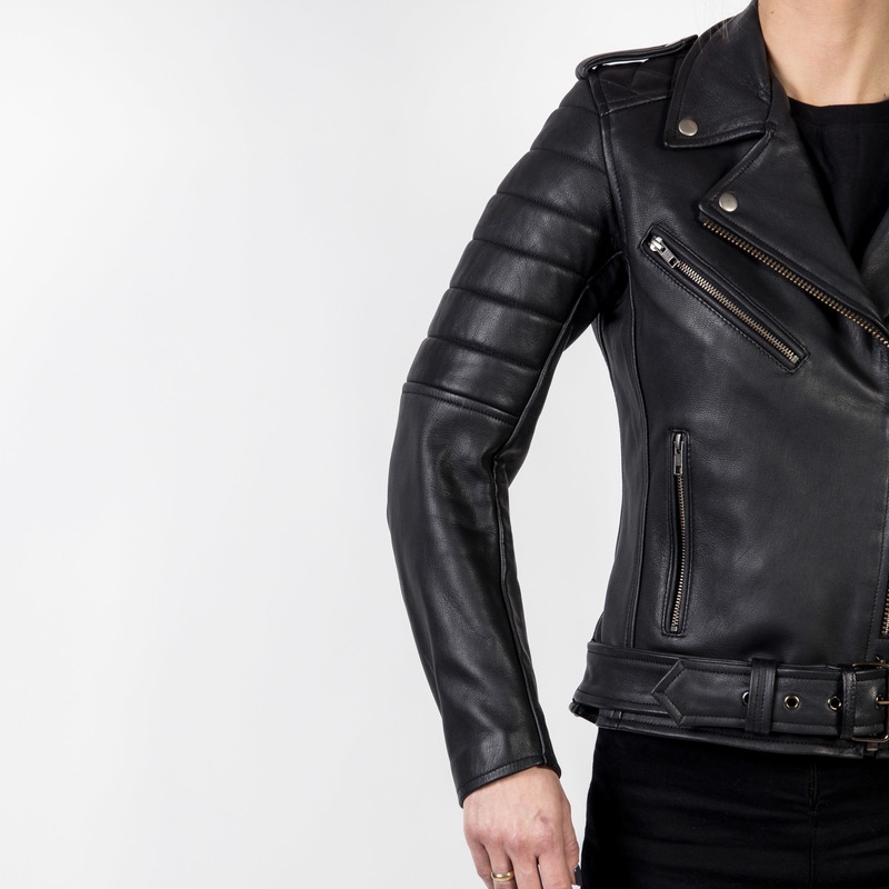 Дамско яке Ozone Ramones Modern Black за мотоциклетизъм разпродажба