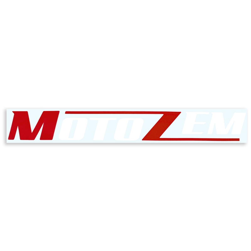 MotoZem лого стикер бял